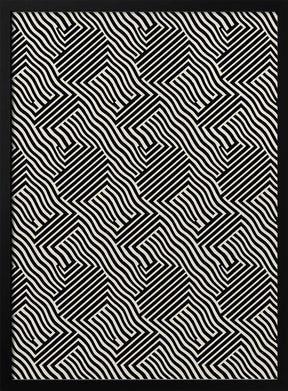 Black And White Pattern Poster