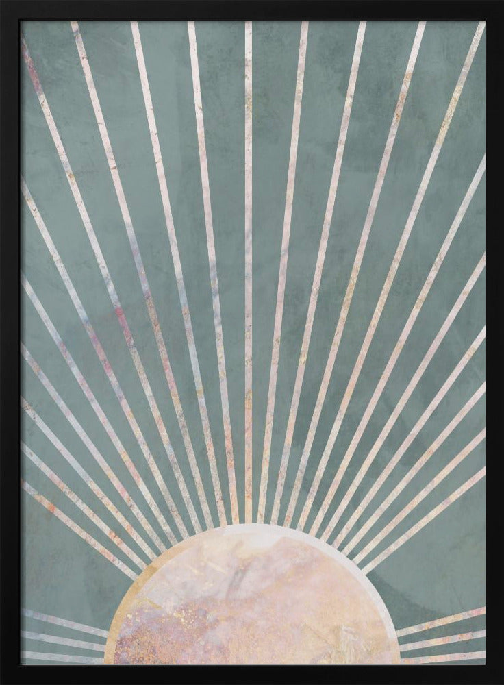 Green Gold Sun Poster