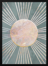 Deep Green Sun Rays Poster