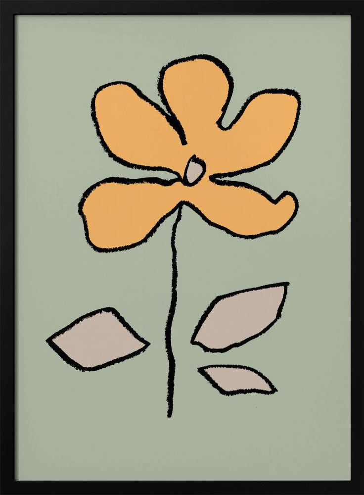 Flower Yellow and Green Poster