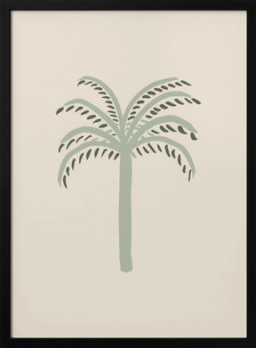 Palm Beige and Green Poster