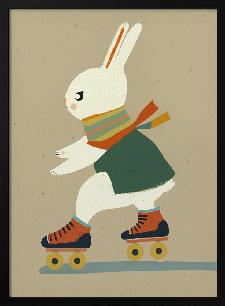 Inline Skating Bunny Poster