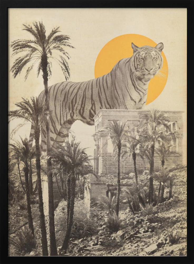 Giant Tiger In Ruins Poster