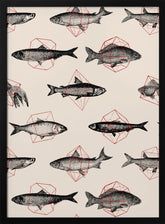 Fishes In Geometrics Nº4 Poster