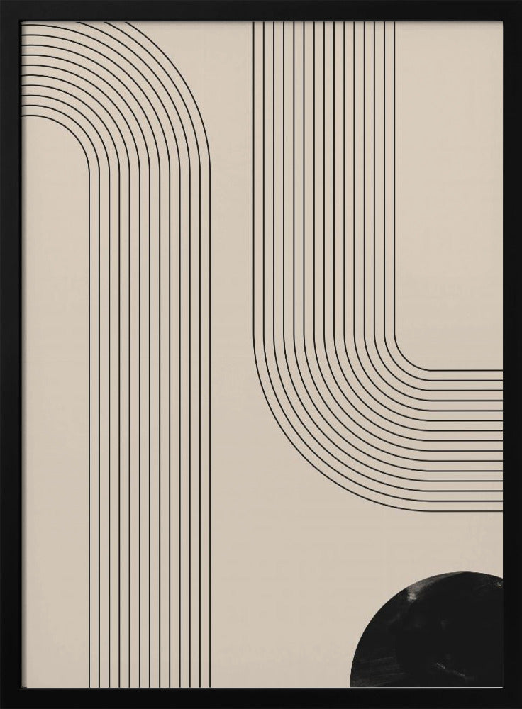 Black Minimal Line Art Poster