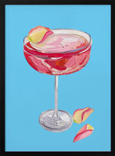 Sparkling Rose Gin Cocktail Poster