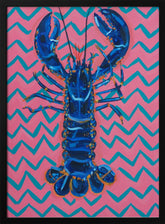 Lobster On Zigzag Poster