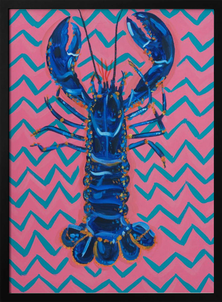 Lobster On Zigzag Poster