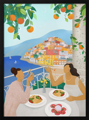 Girls in Positano Poster