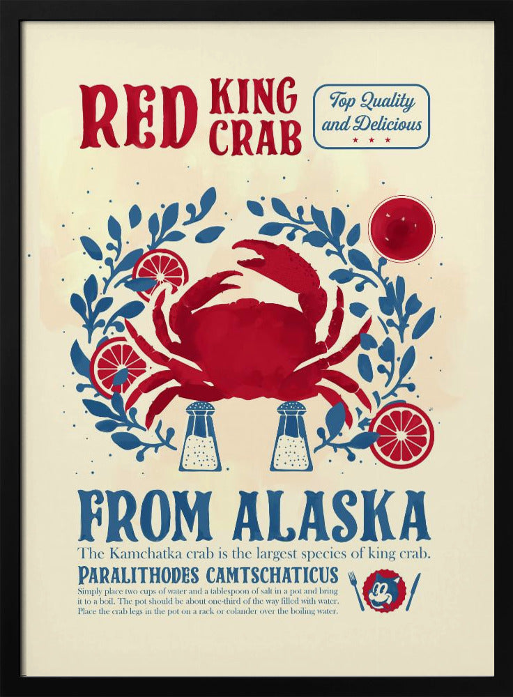 Crab kitchen print Poster