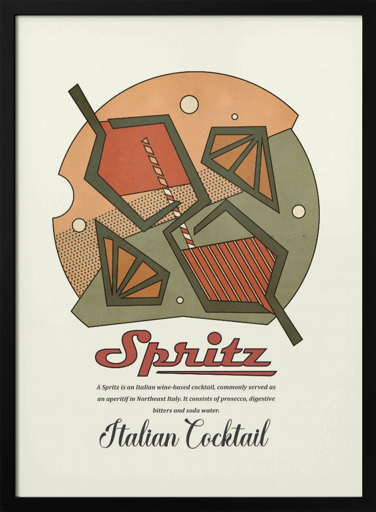 Geometrical spritz print Poster