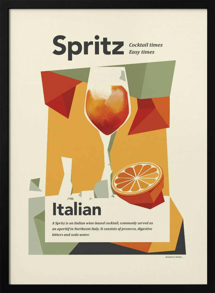 Aperol spritz print Poster