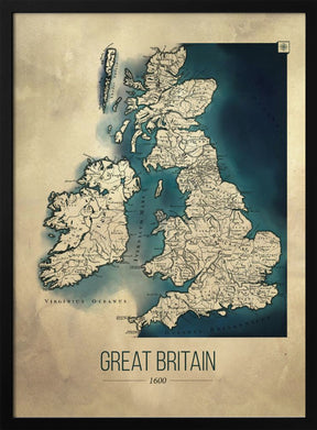 Great Britain map Poster