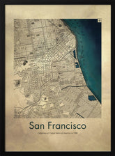 San Francisco retro map Poster