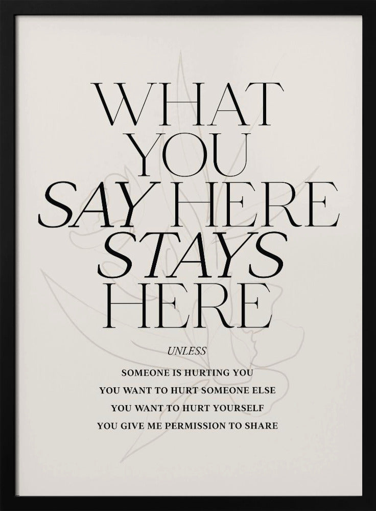 Stays Here No3 Poster