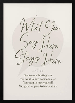 Stays Here No1 Poster