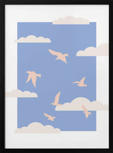 Clouds Bird Poster