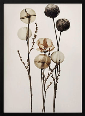 Glass Ball Flowers Poster