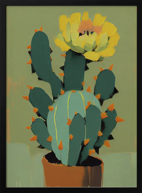 Flowering Cactus Poster