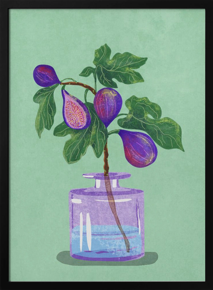 Figs Branch In Vase Poster