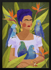 Frida and birds Poster