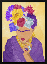 Frida and flowers Poster