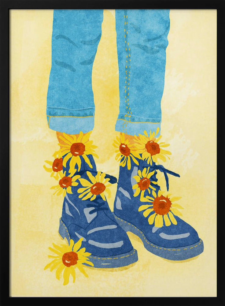 Sunflower Walk Poster