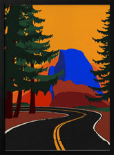 Clacier Road With Half Dome Poster