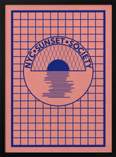 Nyc Sunset Society Blue Poster