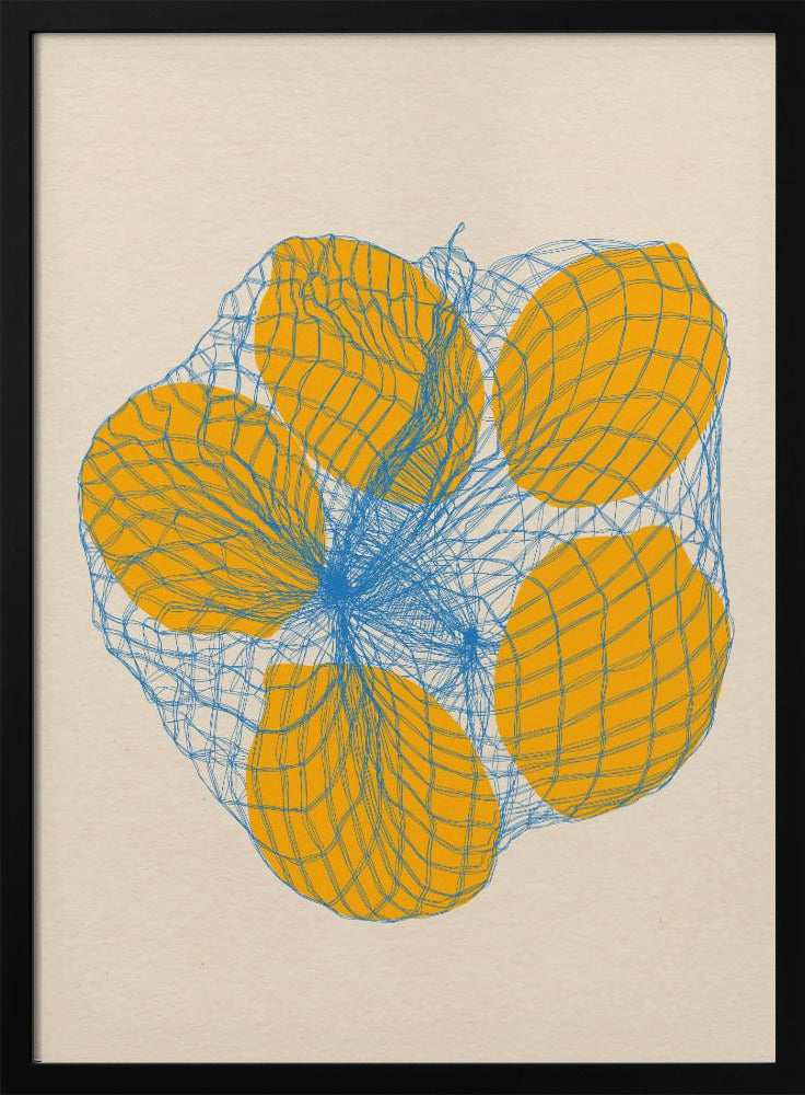 Five Lemons In a Net Bag Poster