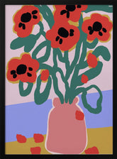 Poppy In Pink Vase Poster