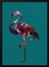 Flamingo Pink and Green Poster