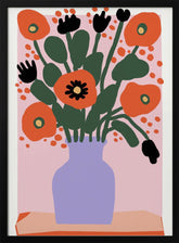 Poppy In Purple Vase Poster