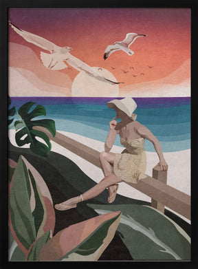 On the Beach Poster