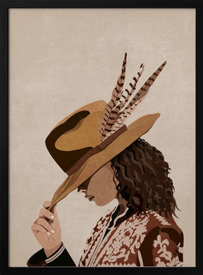 Cowgirl Brunette Poster