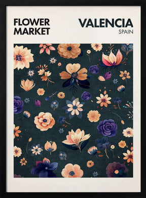 Flower Market- Valencia Poster