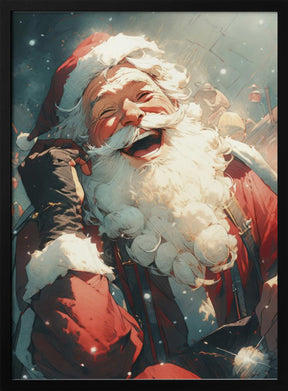 Laughing Santa Poster