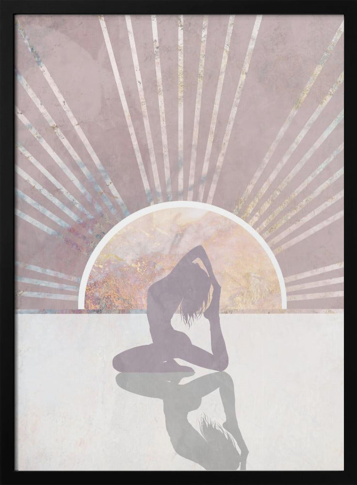 Pink Gold Sun Yoga 2 Poster