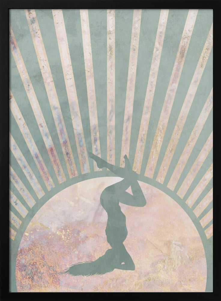 Yoga Boho Sun Rise Green 4 Poster