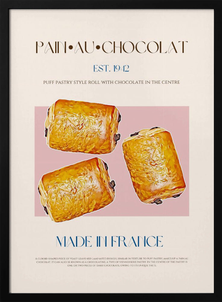 Pain Au Chocolat Print Poster