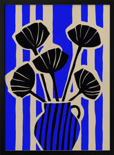 Striped Still Life Blue Poster