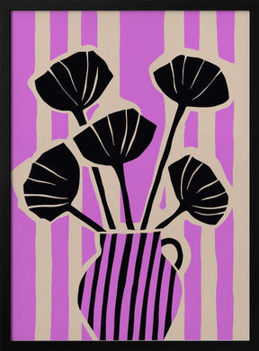 Stripes Still Life Purple Poster