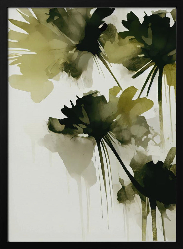 Green Flowers Poster