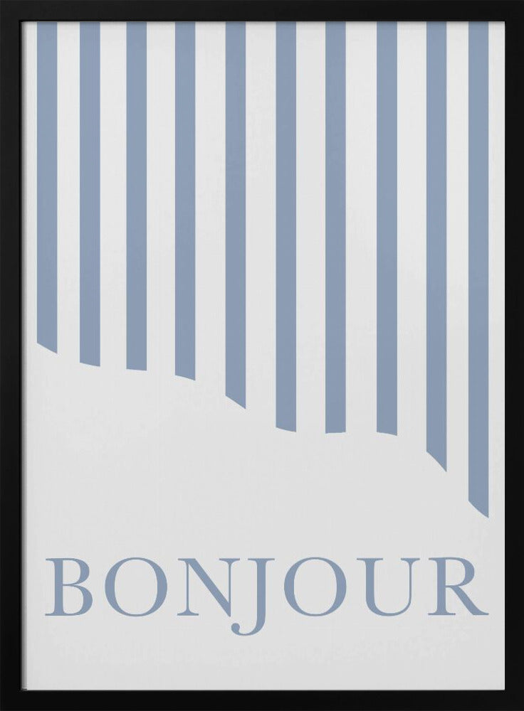 Bonjour Stripes Poster