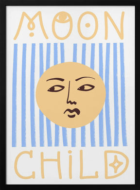 Striped Moon Child Poster