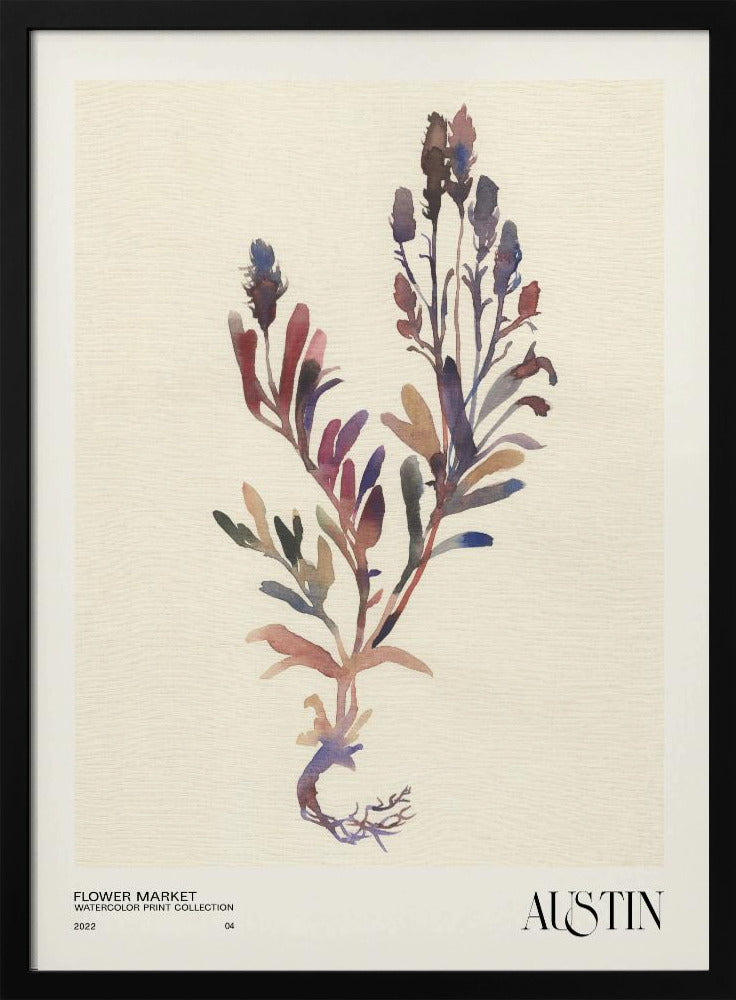 Watercolor print collection. Flower market - Austin Poster