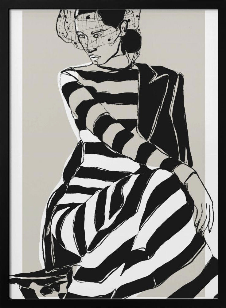 Striped Dress Poster