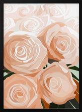 Coral roses Poster