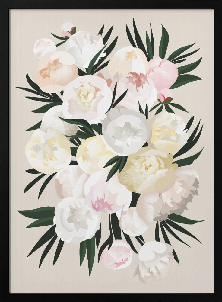 Dara bouquet in beige Poster