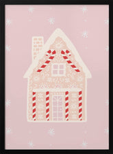 Pink Gingerbread House Poster